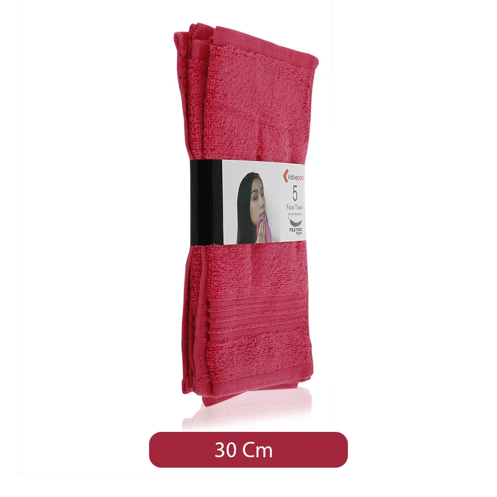 Leen منشفة وجه قطنية 5 pcs - 30 x 30cm