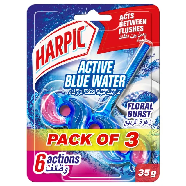 Harpic Active Fresh Toilet Rim Block Floral Blossom Scent