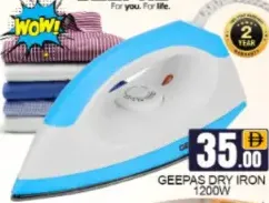Geepas مكواة جافة أولسنمارك