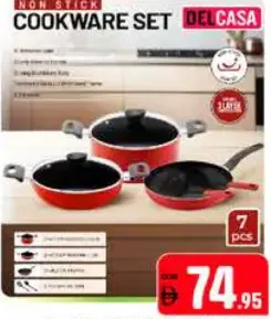 Delcasa N.Stick Cookware Set Dc 3376