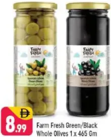Farm Fresh Green/Black Whole Olives