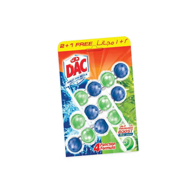 Dac Blue Active Eucalyptus Toilet Rim Block - 2 + 1 Free
