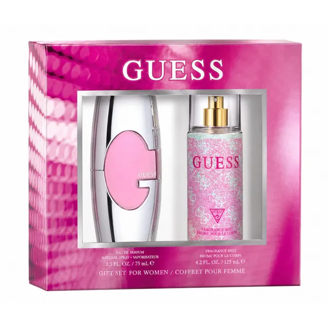 Guess Pink Set For Women, Eau de Parfum, Body Mist