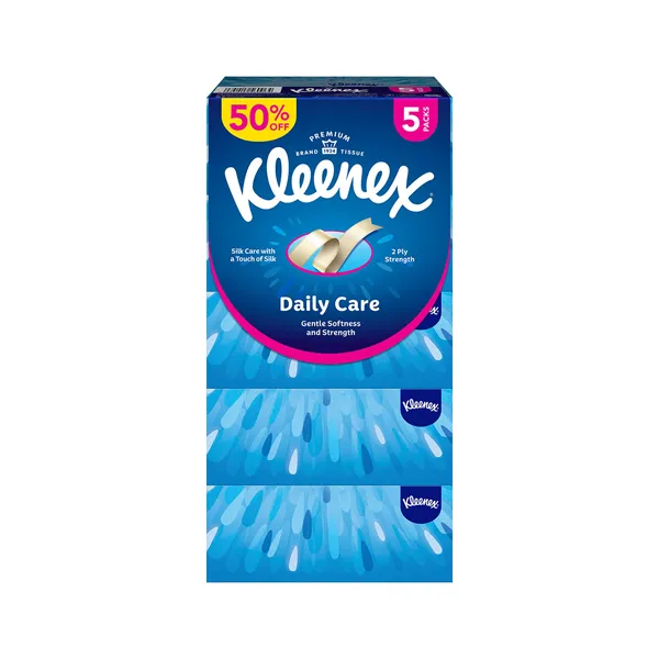 Kleenex Daily Care Facial Tissue - 5 x 170 Sheets