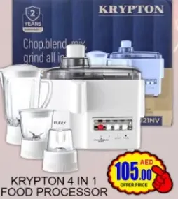 Krypton 4 In 1 Food Processor