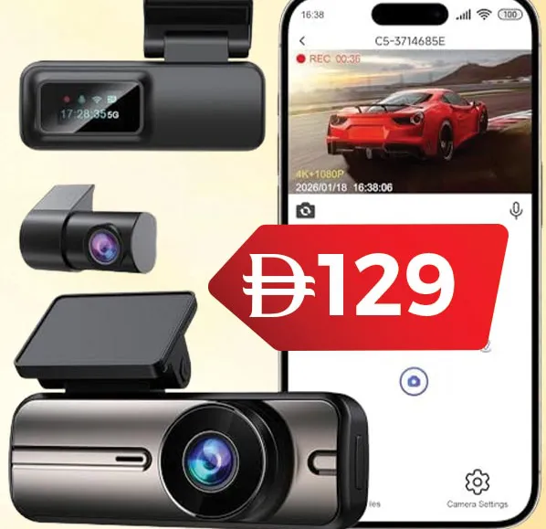 Rci Dash Board Camera A5 4K+Wifi