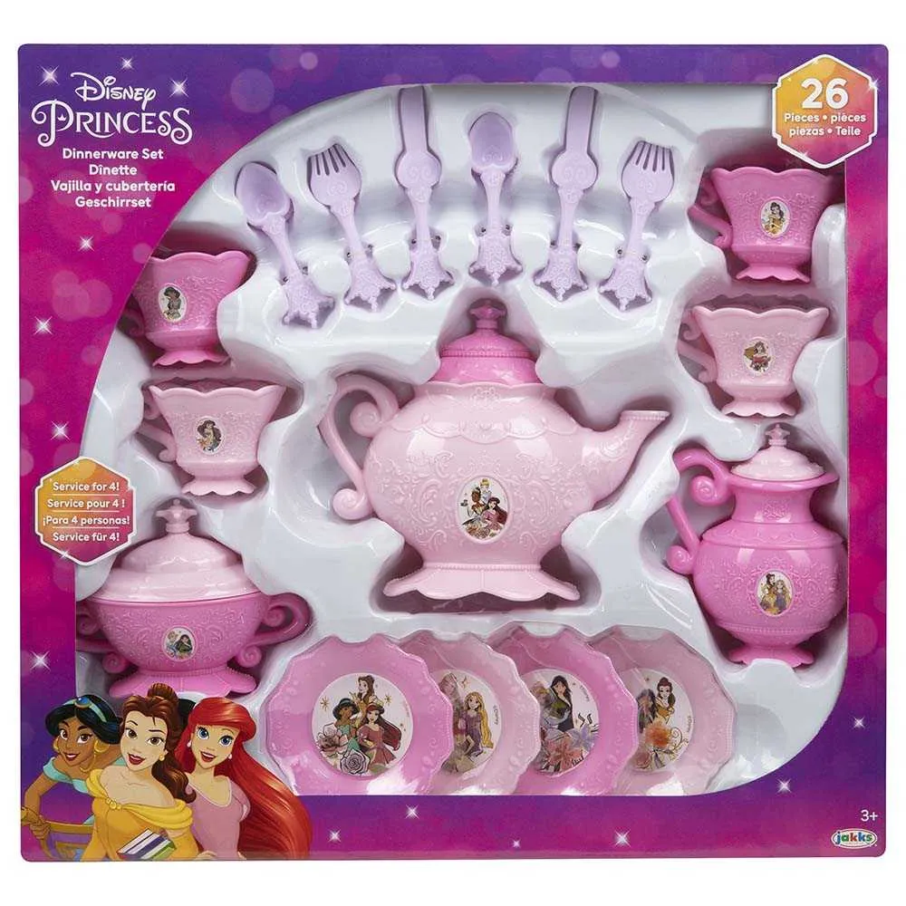 Jakks Dprincess طقم أواني طعام 26Pcs