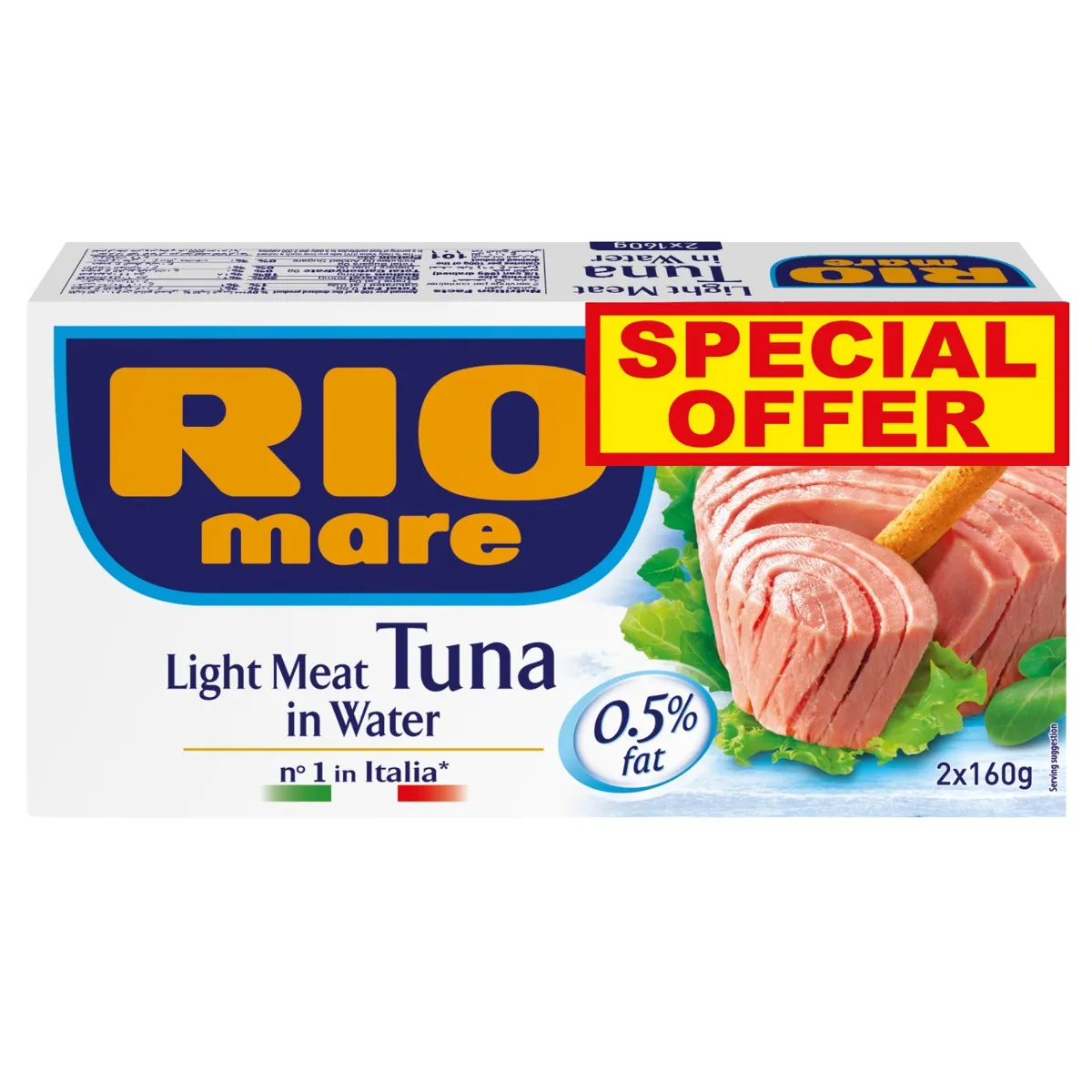 Rio Mare Riomare تونة في الماء 160Gmx2Pc