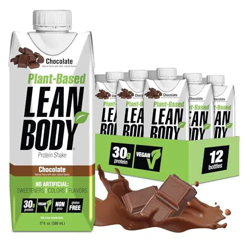 labrada Lean Body شيك بروتين جاهز للشرب (شوكولاتة نباتية، 1 Unit)، بروتين، سكر، خال من الغلوتين، نباتي، 22 فيتامينات ومعادن، مزيج الواي