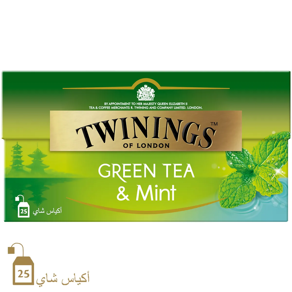 TWININGS GOLDLINE شاي أخضر بالنعناع أكياس شاي 25S X1.