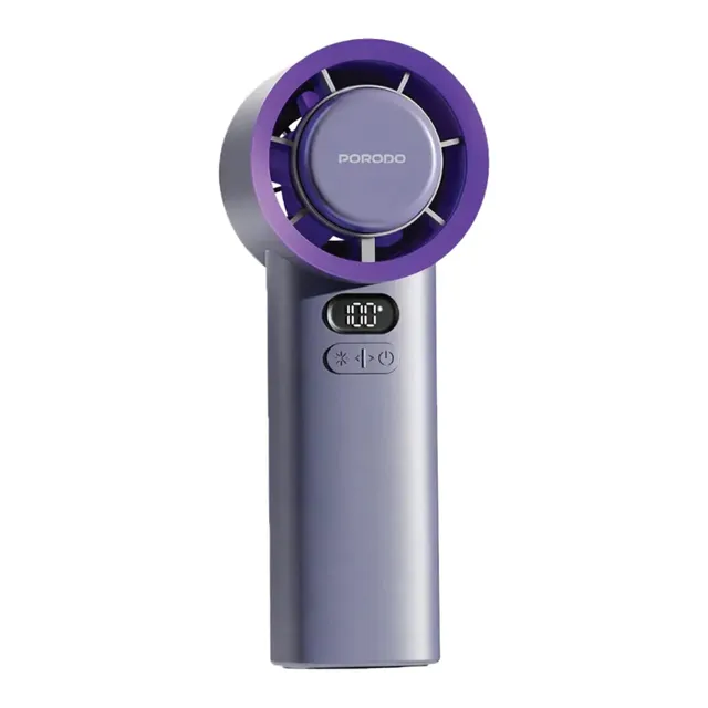 Porodo Lifestyle Chillo Glacia 3600 mAh Portable Handheld Fan, Grey, PDLFSTM57GY