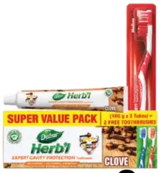 Dabur Herbel Clove Toothpaste + Brush