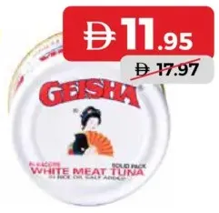 Geisha Canned White Meat Tuna Solid In Rice Oil