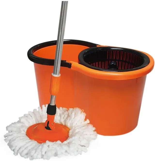 Royalford Modern Spin Mop/Bucket /Steel Drum