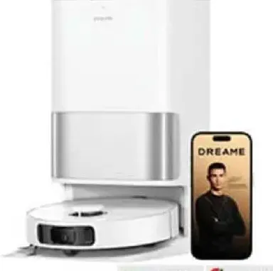 Dreame Wet & Dry Robotic Vacuum Cleaner D30 Ultra RTD31TE-W, 25000 Pa, White