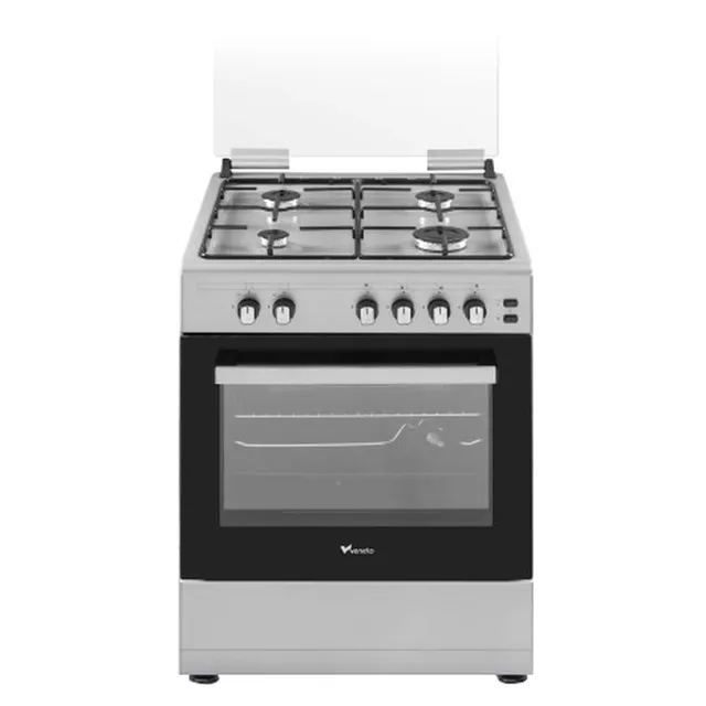 Veneto 60x60cm 4 Burner Gas Cooker VG66E Silver