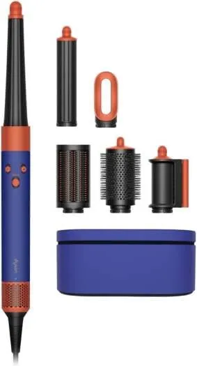 Dyson مصفف ومجفف Airwrap i.d.TM للشعر المفرود+المموج، مجفف شعر ذكي متقدم، مصفف 1300W، Bluetooth، 3 إعدادات حرارة، Vinca Blue / Topaz HS08 نسخة دولية