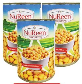 Nureen Mushroom Pieces / Red Kidney Beans / Chick Peas / Fava Beans