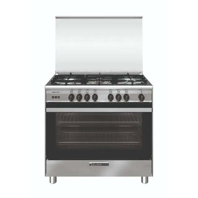 Glemgas 90x60cm Cooker SB9612GIFSG Silver/Black