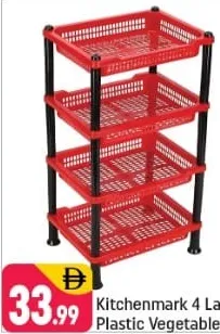 Kitchenmark Plastic Vegetable Rack 4 Layer