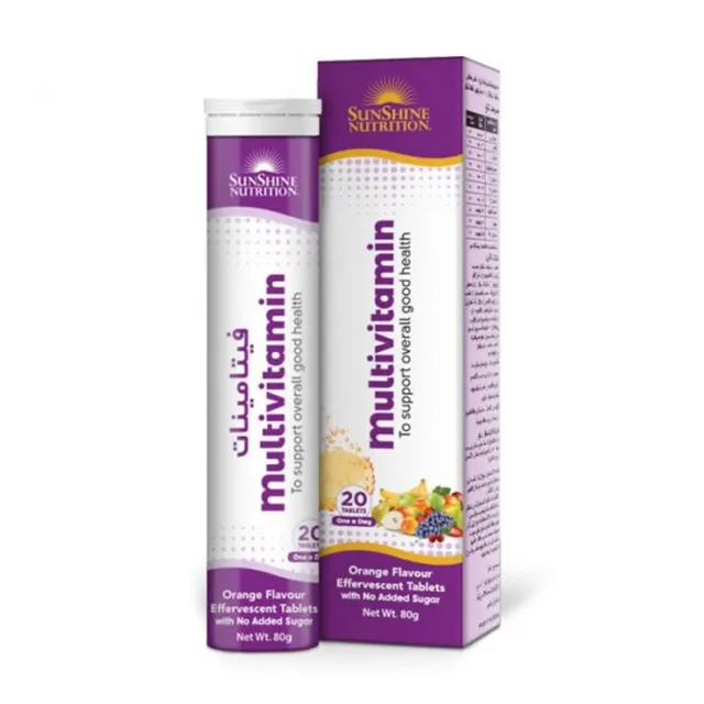 Sunshine Nutrition Orange Flavour Multivitamin Tablets - 20 Tablets