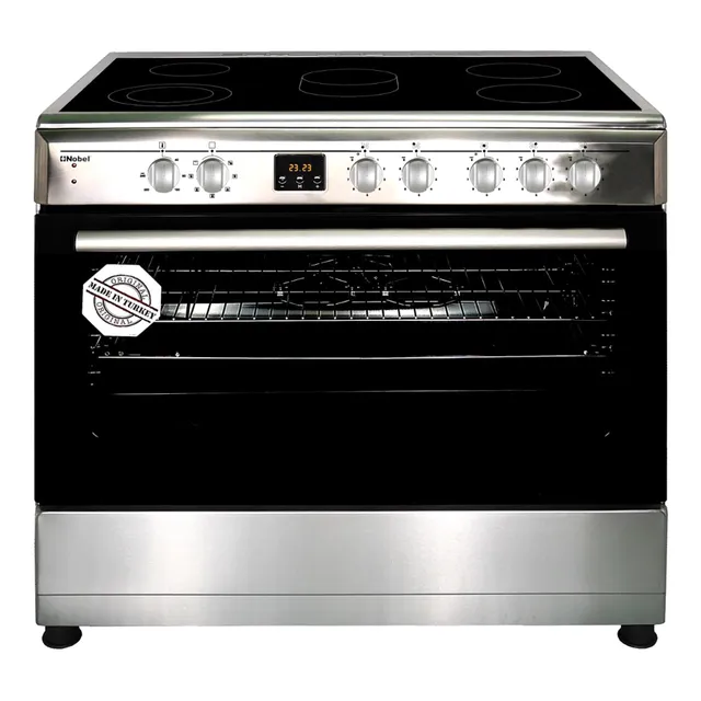 Nobel 90x60cm 5 Burner Ceramic Electric Oven NGC90VTC Silver