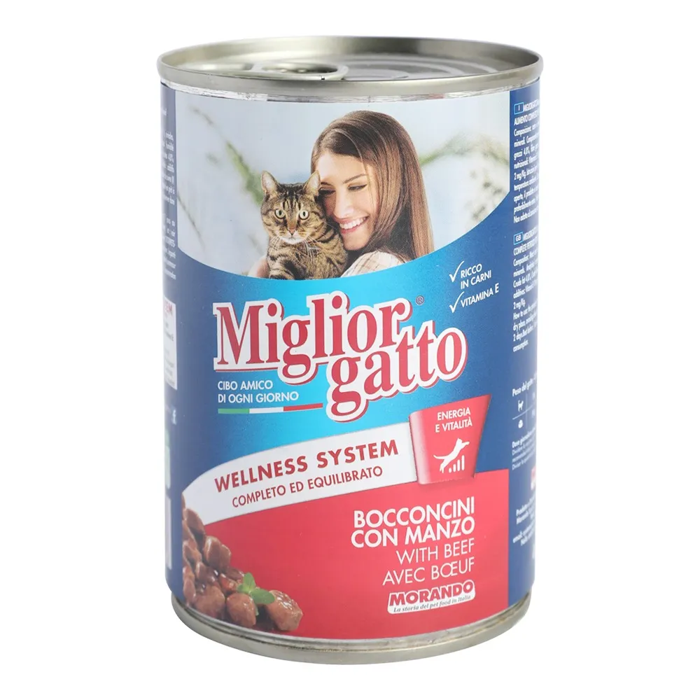 Miglior Gatto طعام رطب للقطط باللحم البقري Wellness