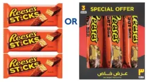 Reese's Chocolate nut bar or sticks