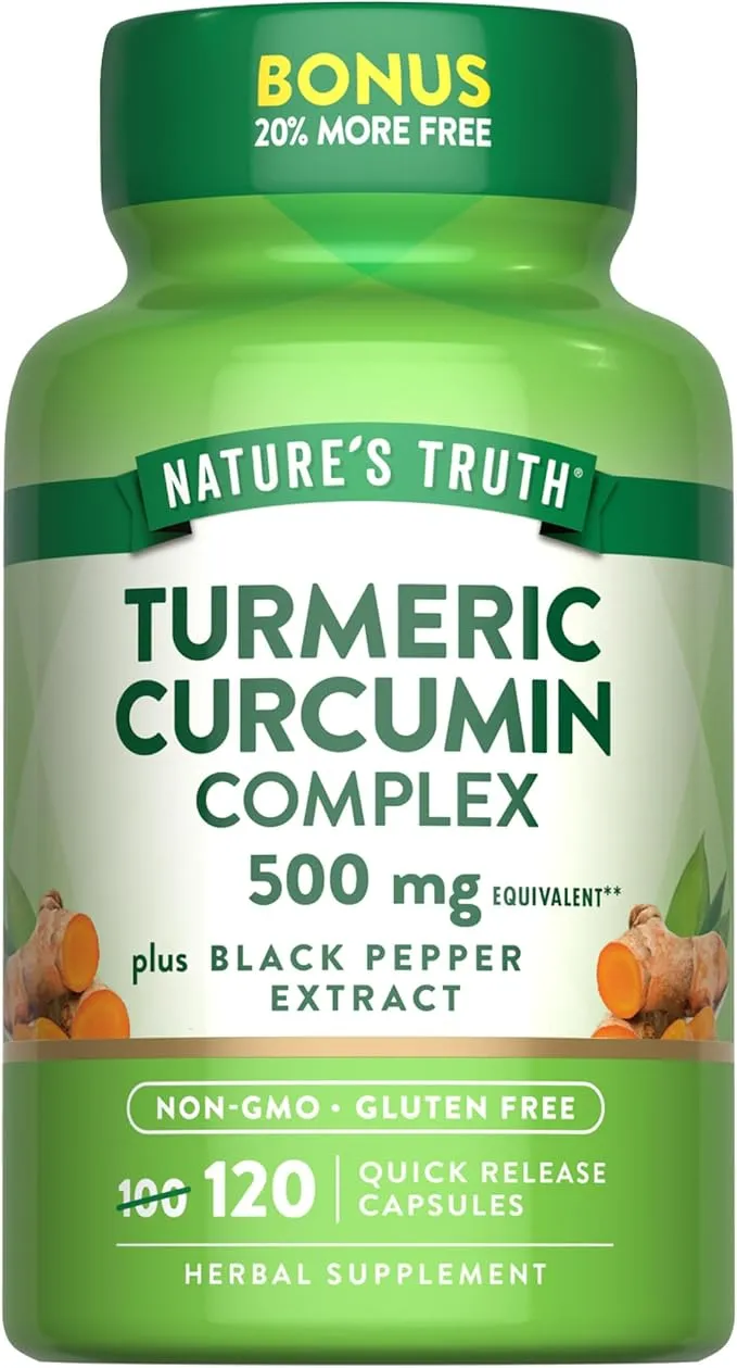 Nature'S Truth مركب الكركم والكركمين 500mg مع خلاصة الفلفل الأسود 120 قرص