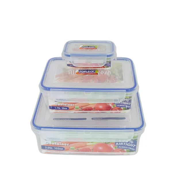 Poplock Plastic Container