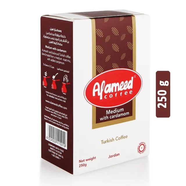 Al Ameed Turkish Coffee Med Cardmom