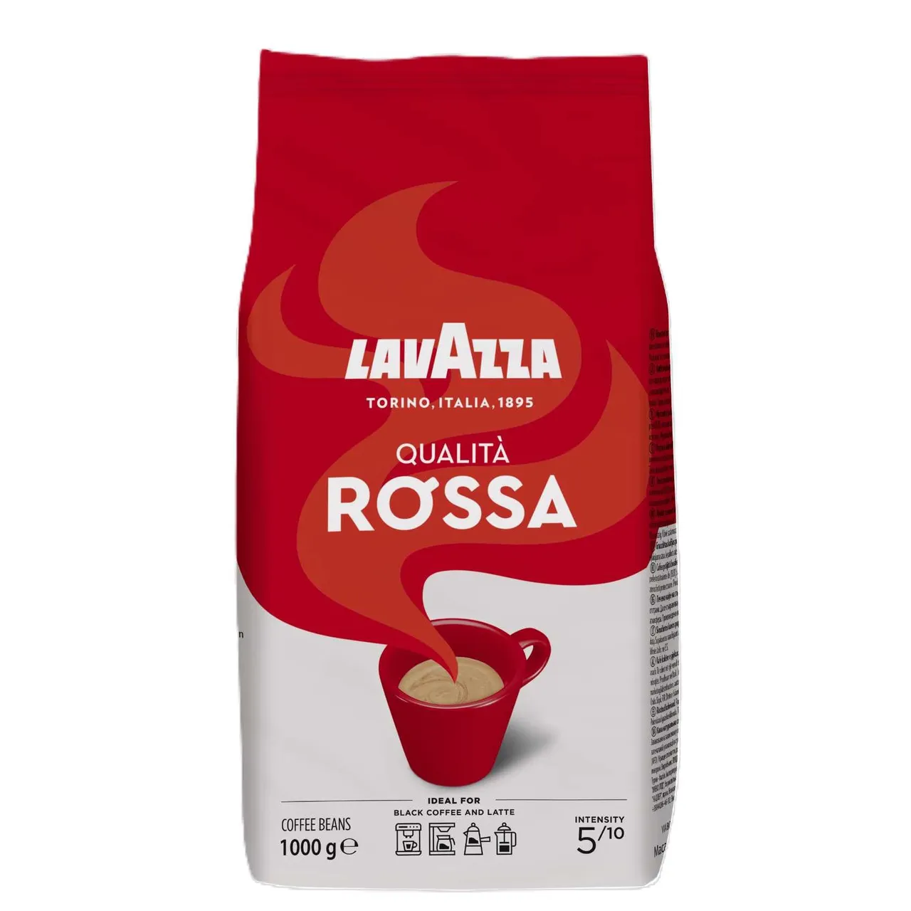 Lavazza Qualita Rossa حبوب قهوة بالتحميص المتوسط