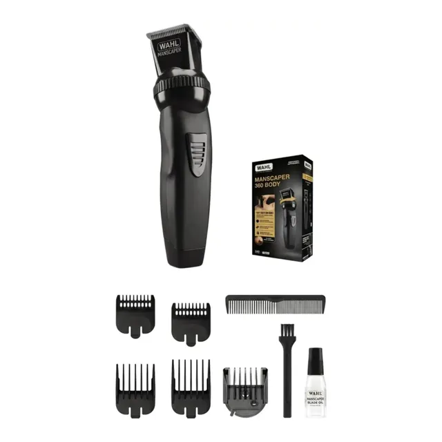 Wahl Manscaper 360 Rotating Head Cordless Body Trimmer, Black, 3030817