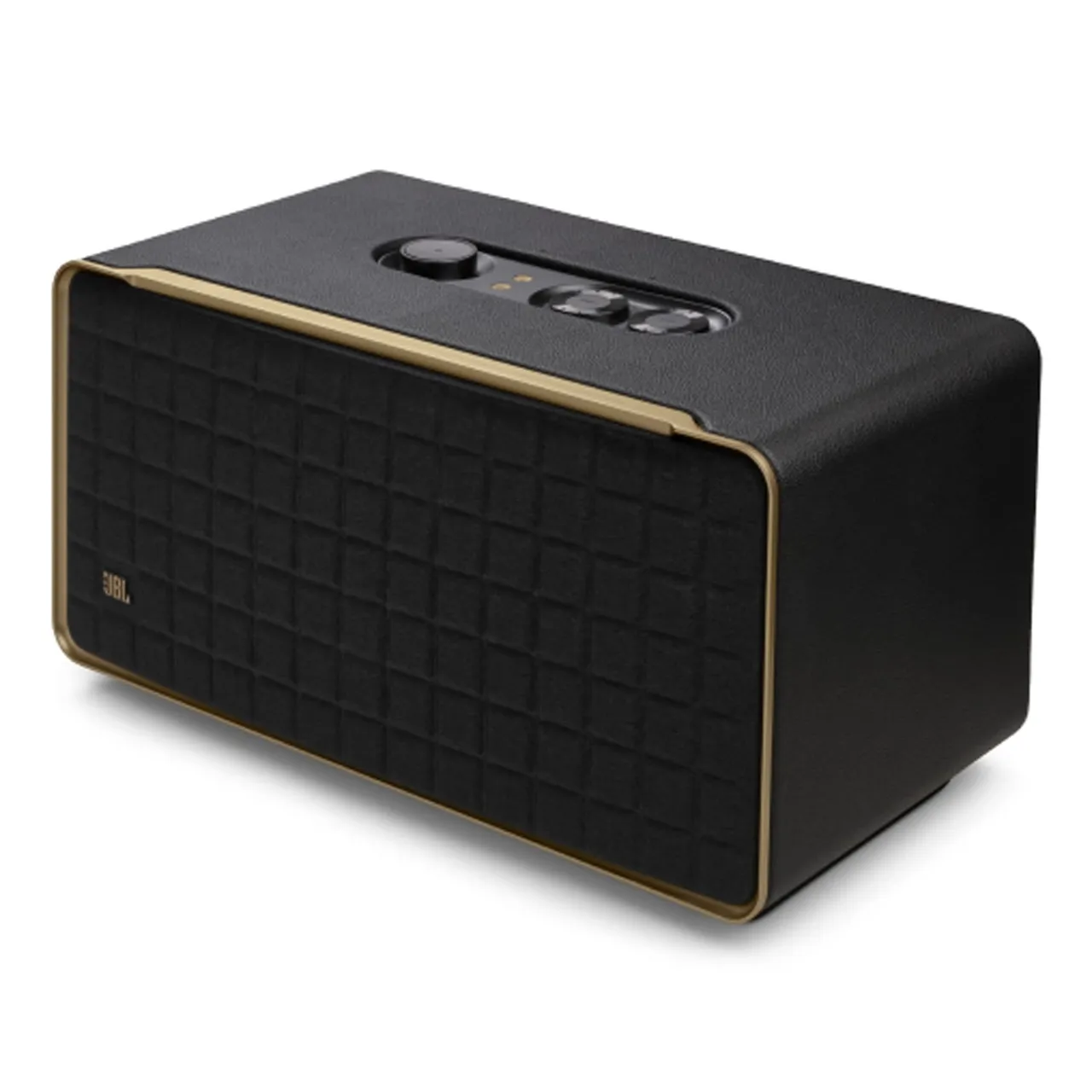 JBL مكبر صوت منزلي ذكي Authentics 500 عالي الدقة بتصميم ريترو و Wi-Fi، أسود