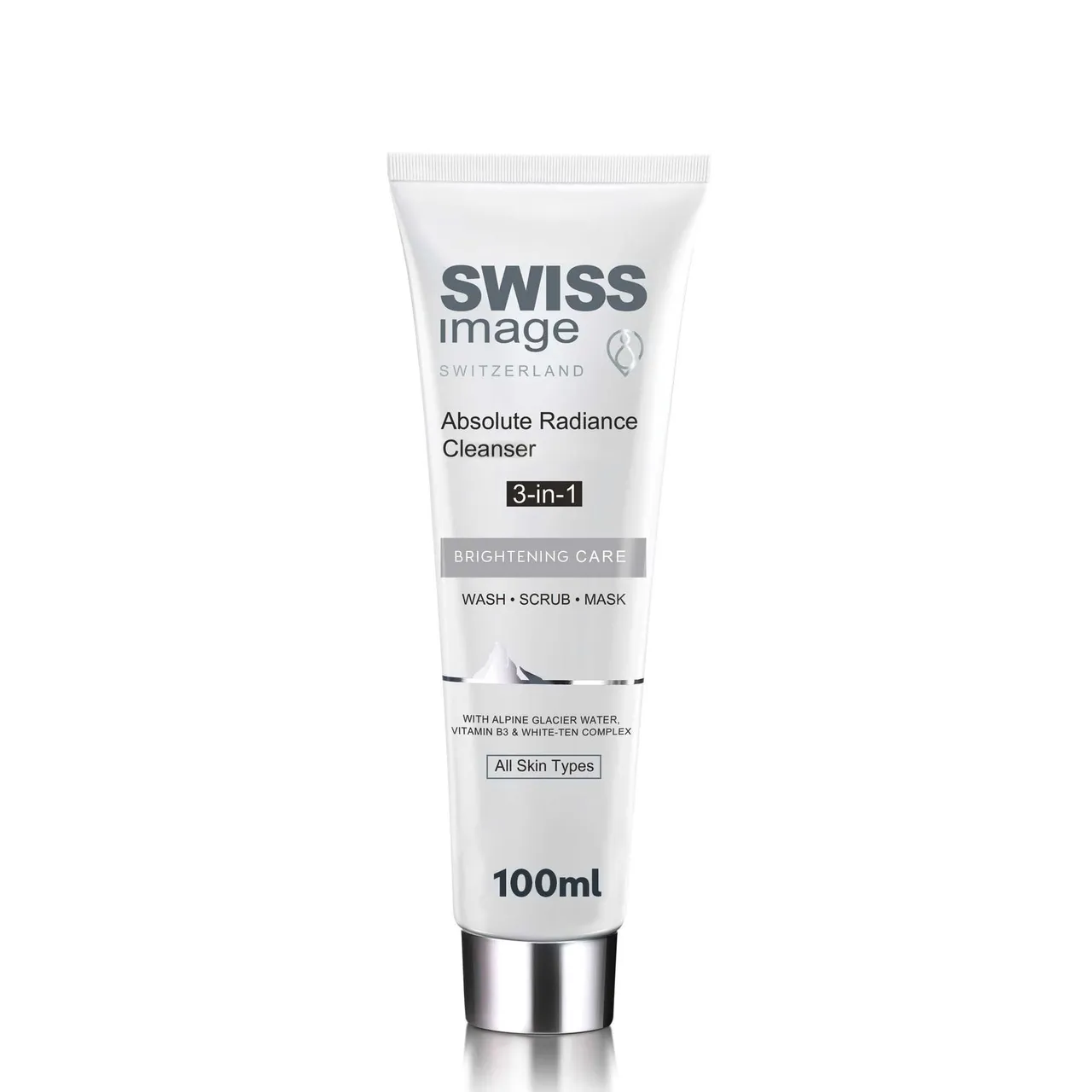 Swiss Image غسول ومقشر وقناع للوجه 3 في 1 للتفتيح مع النياسيناميد