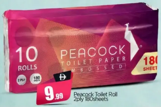 Peacock Toilet Roll 2 ply