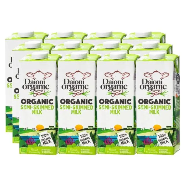Daioni Organic حليب نصف منزوع الدسم