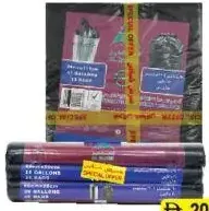 Safeer Black Garbage Bags Flat/Rolls Assorted