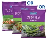 Emborg green peas, mix vegetables or peas & carrot mix