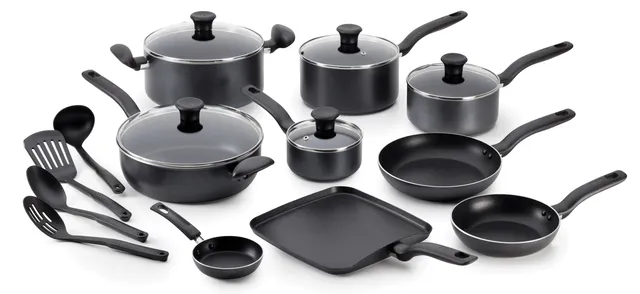 Tfal Initiatives Set 18Pc Black Mix