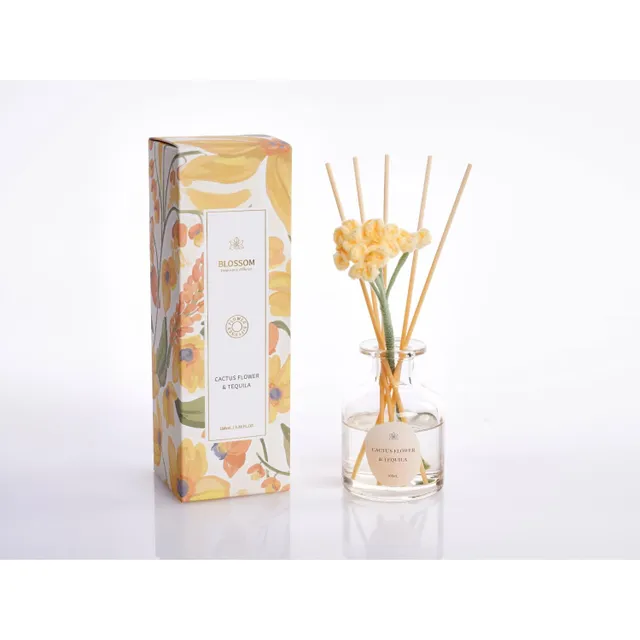 Maple Leaf Home Sizu Cactus Flower & Tequila Reed Diffuser, Glass