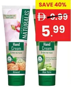 Naturalis Hand Cream Almond & Aloe Vera Oil