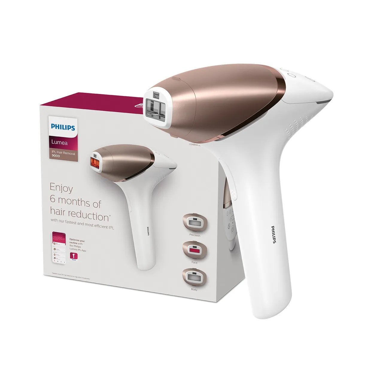 Philips جهاز إزالة الشعر Lumea IPL Series 9000 مع تقنية SenseIQ – BRI955/60