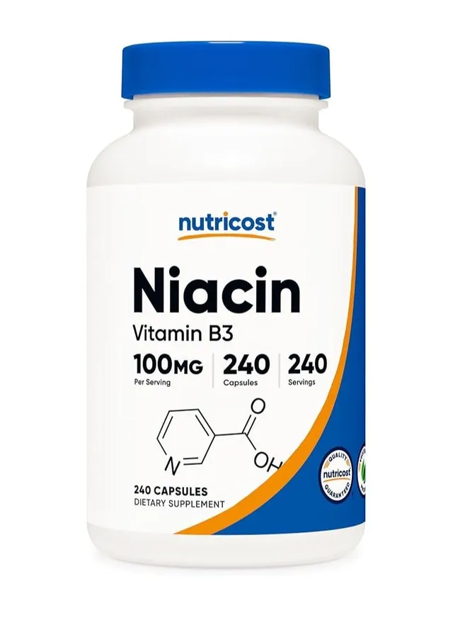 Nutricost Niacin, Vitamin B3, 100 mg, 240 Capsules