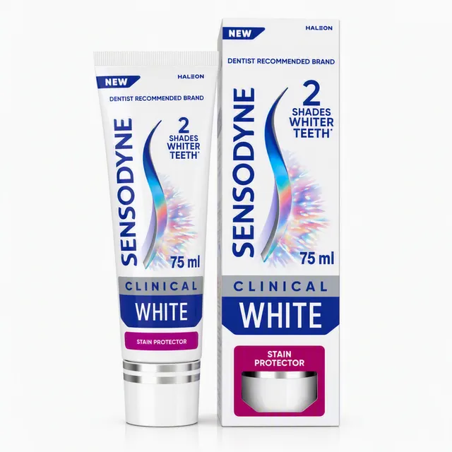 Sensodyne clinical white stain protector toothpaste