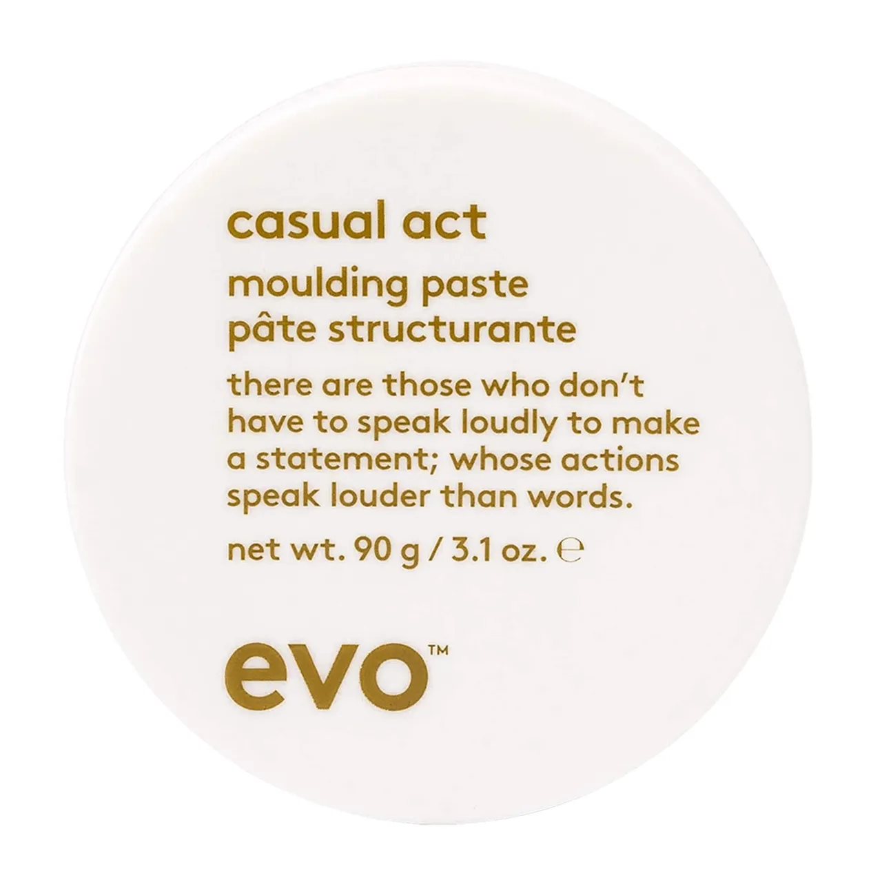 Evo كريم تشكيل خفيف Casual Act Moulding Whip ثبات خفيف لجميع أنواع الشعر يحسن ملمس الشعر / 3.1oz