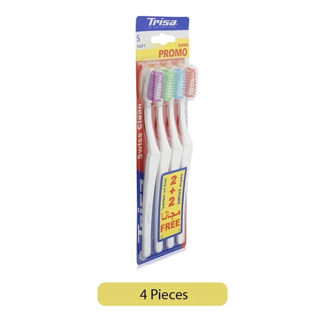 Trisa Swiss Clean soft Toothbrush - 4 Pcs