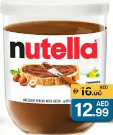 Nutella hazelnut spread with cocoa