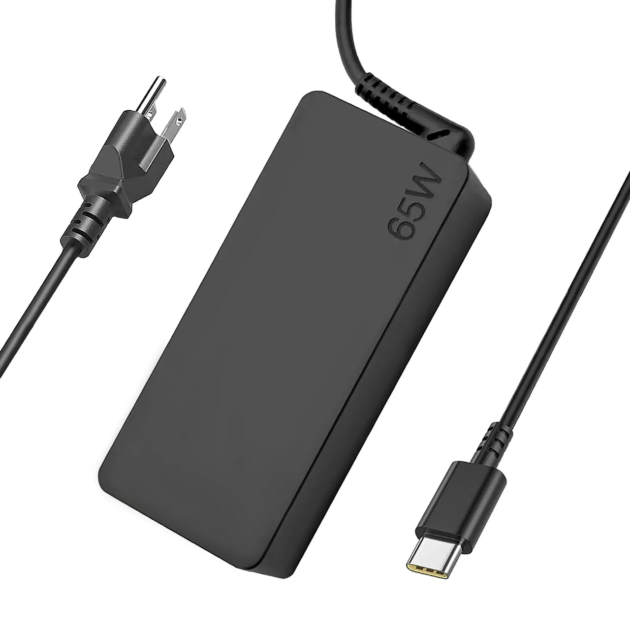Dzytnsy شاحن بديل USB-C 65W 45W متوافق مع Lenovo ThinkPad T480 T490 T580 ADLX65YDC2A ADLX65YLC2D ADLX65YDC3A ADLX65YDC2D chromebook 2nd Gen S330 65W Laptop Power Supply Adapter Cord