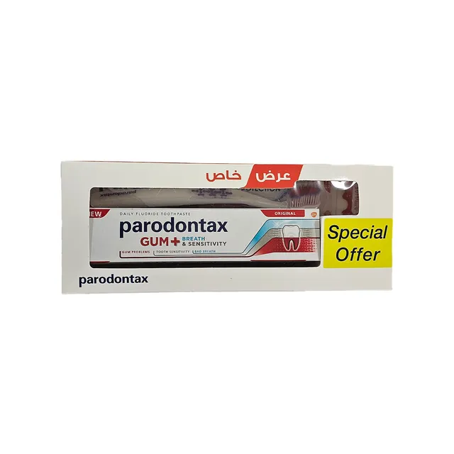 Parodontax Gum, Breath & Sensitivity Toothpaste + Toothbrush